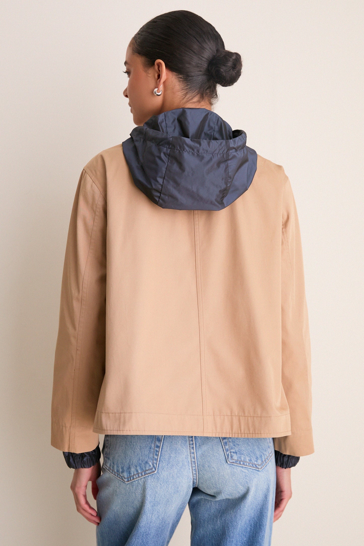 Camel to Navy Reversible Coat