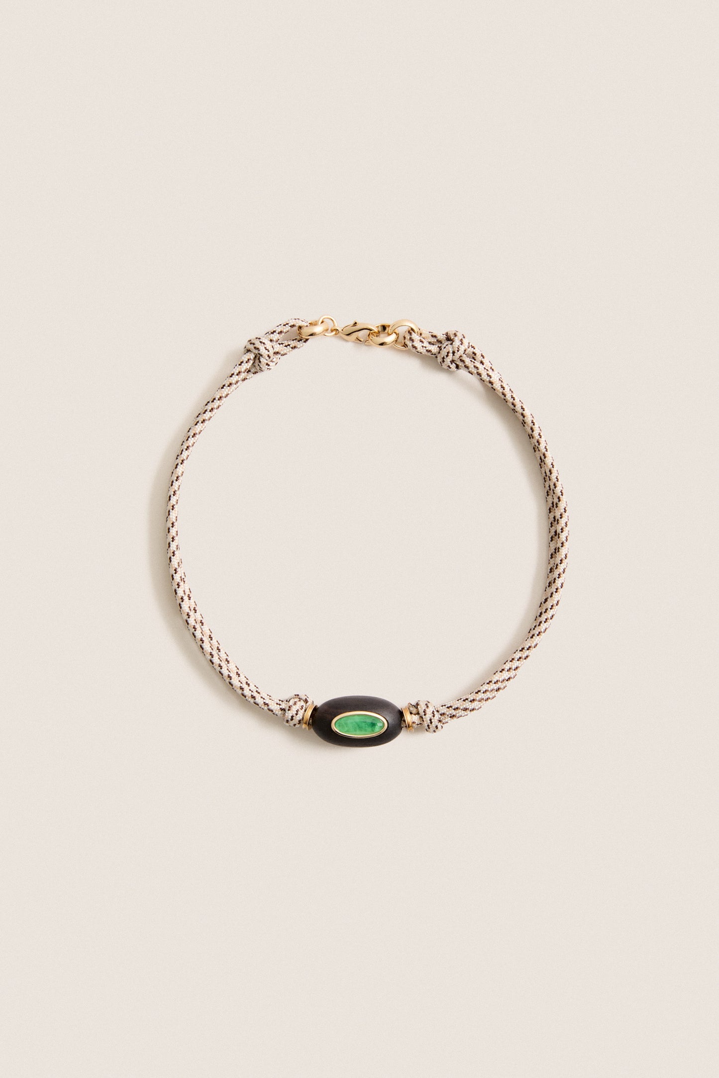 Brown and Off White Driftwood Collar Necklace