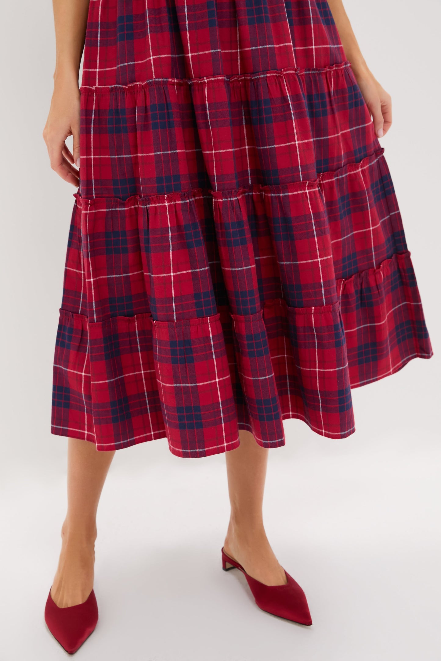 Cherry Tartan Ellie Nap Dress