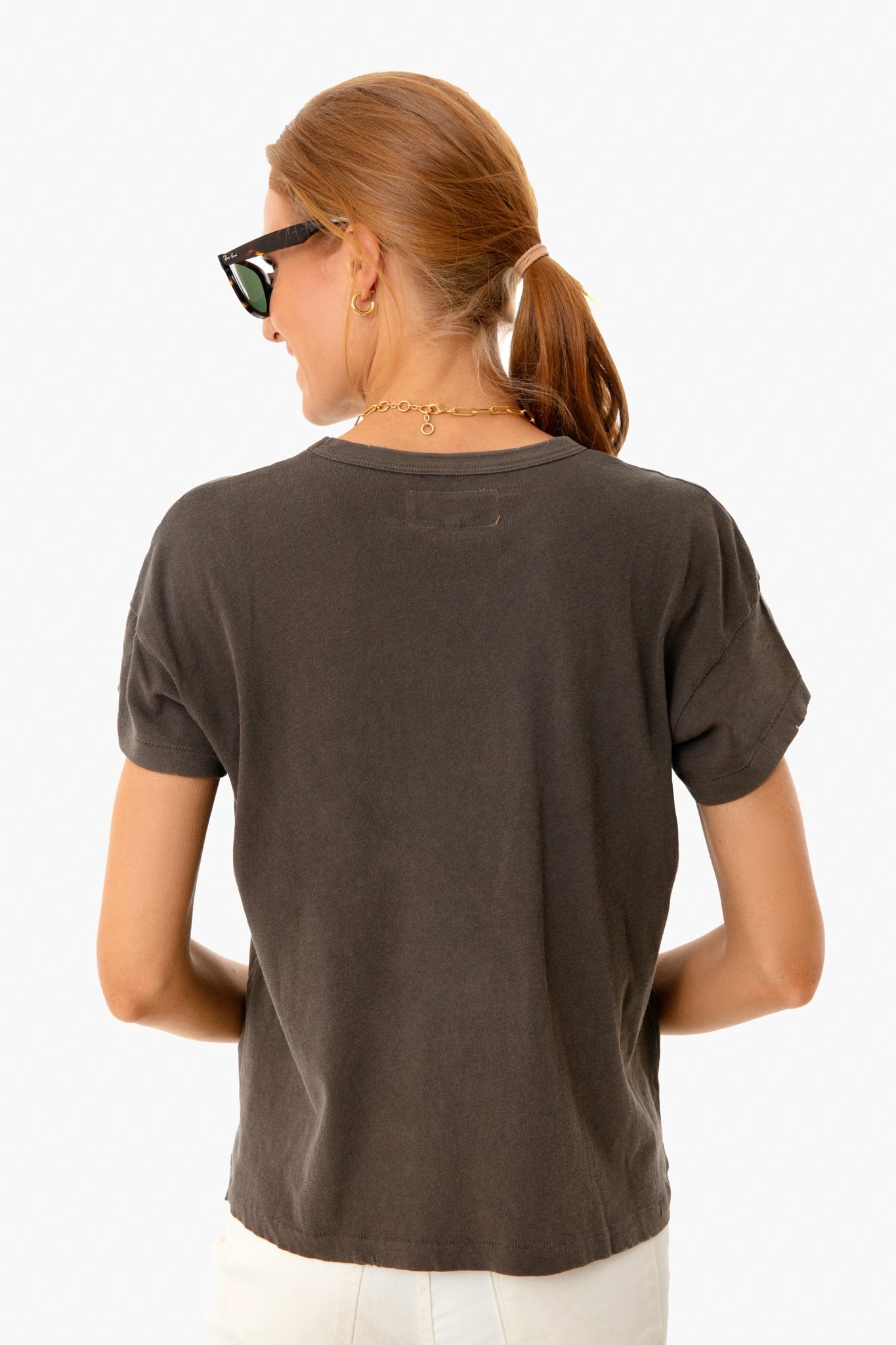 Chestnut Boxy Crew Tee