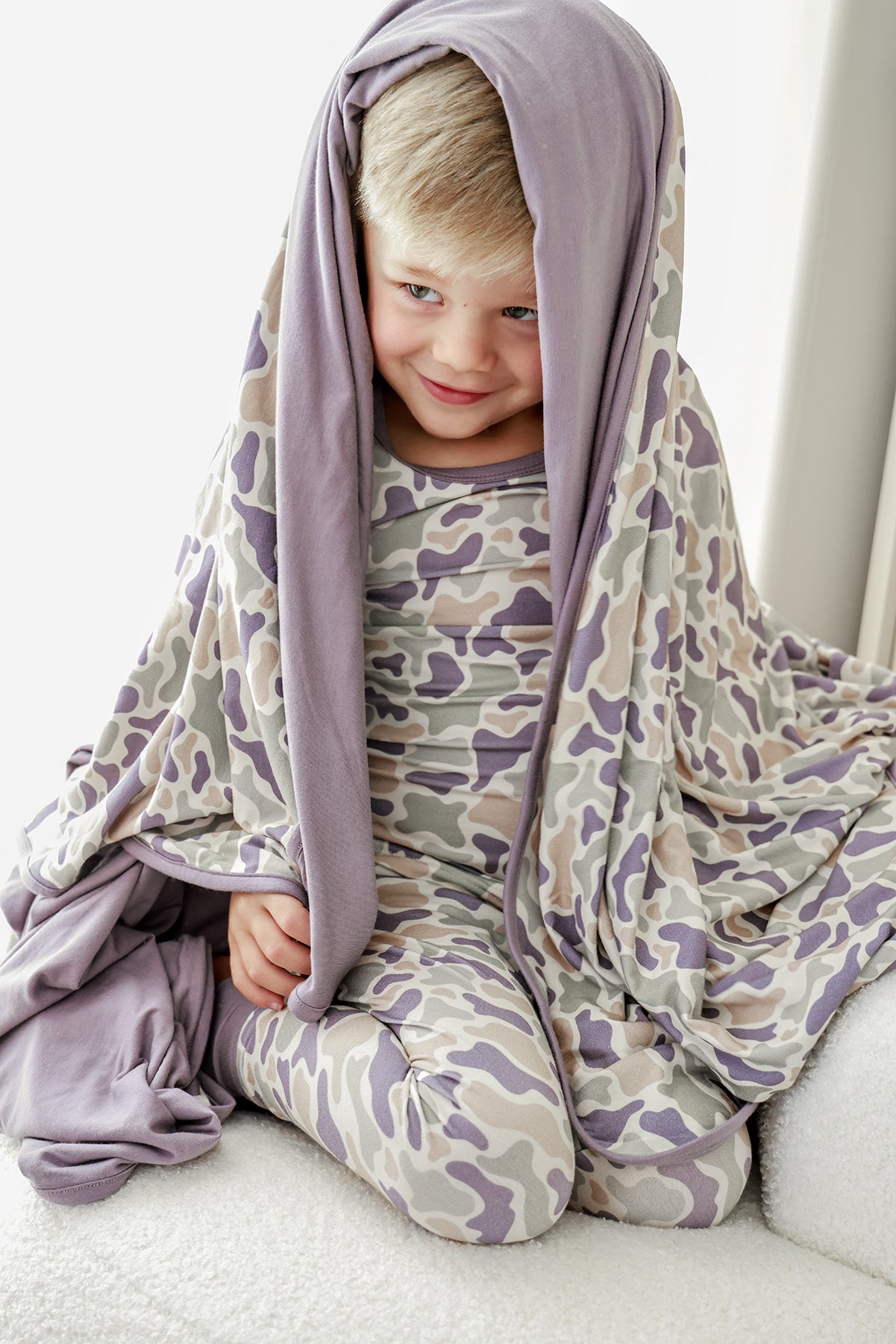 Double Sided Bamboo Blanket | Camo Cutie