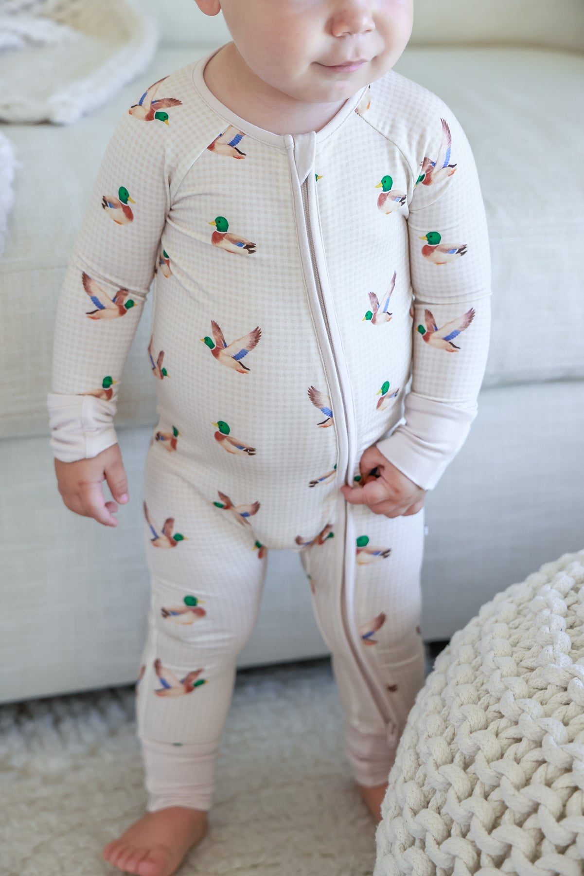 Convertible Bamboo Zip Romper | Little Mallard