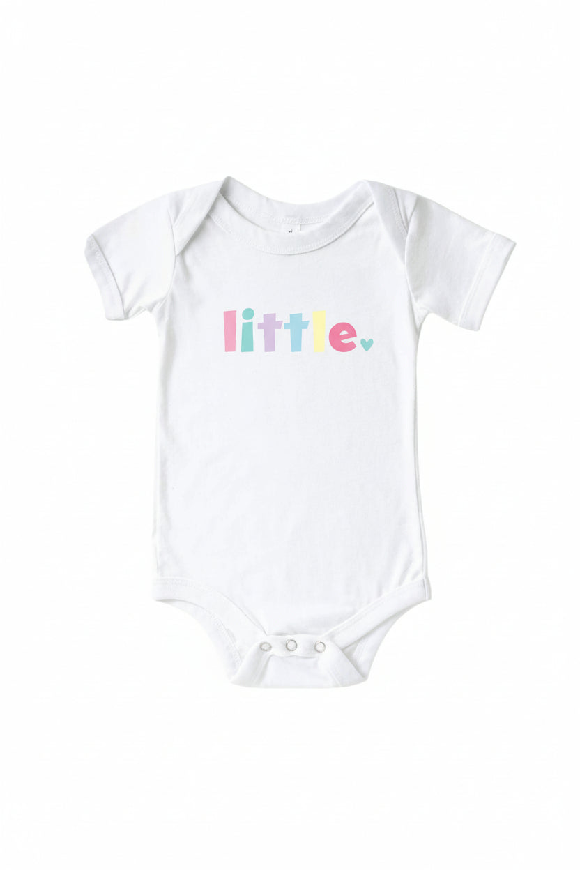 Big, Middle, Little Graphic Tee | White