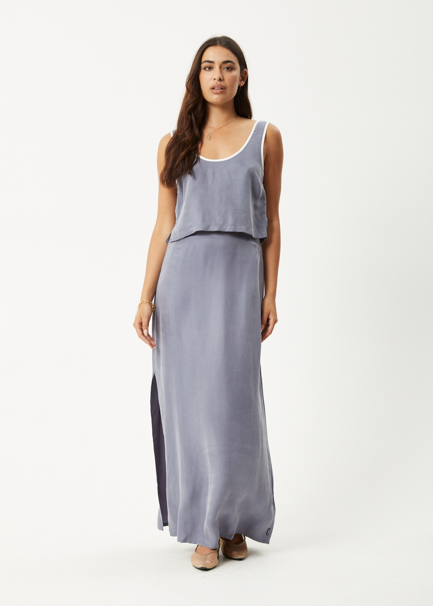 AFENDS Womens Giselle - Cupro Tank - Marlin