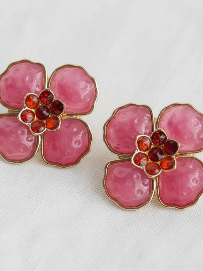 27 Chunky Flower Earrings