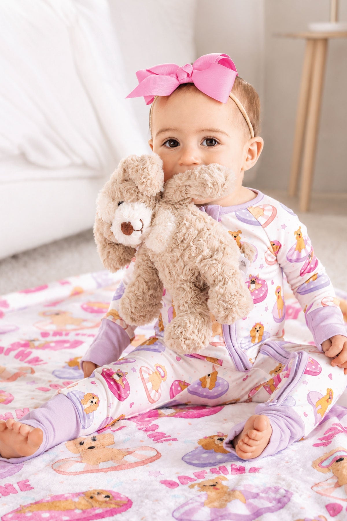 Convertible Zip Romper | Poolside Pups Pink