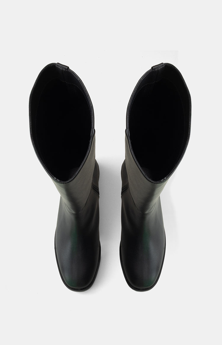 Therapy Arcade Black PU Riding Boots