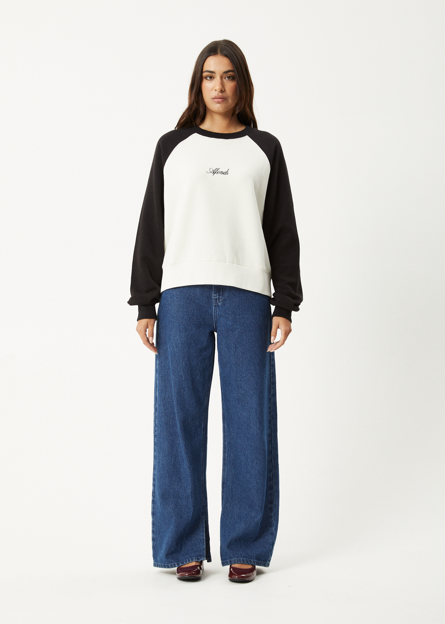 AFENDS Womens Ryan - Crew Neck Jumper - Black