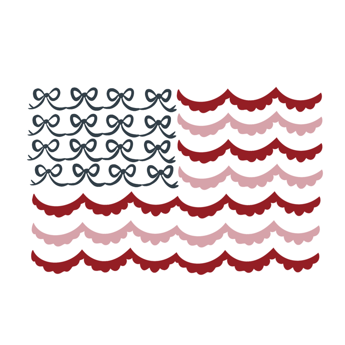 White / XS / Scalloped Flag