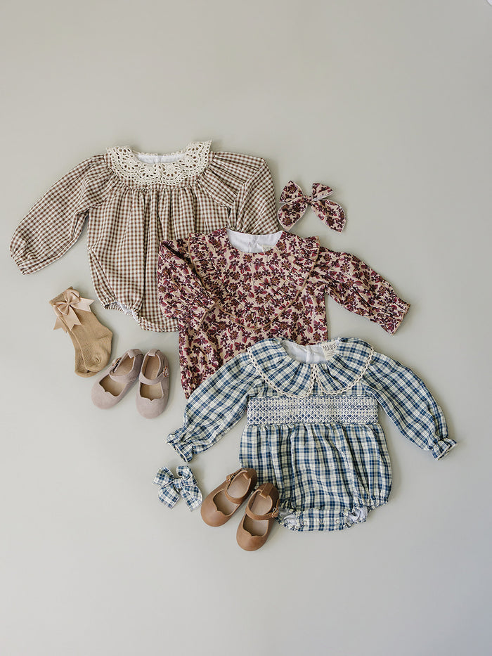 Antique Floral Bubble Romper