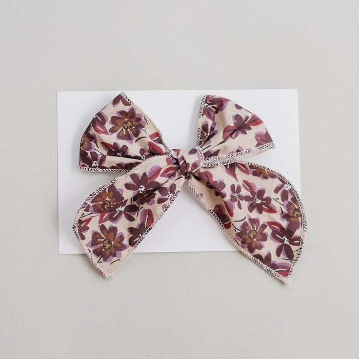 Antique Floral Hair Bow