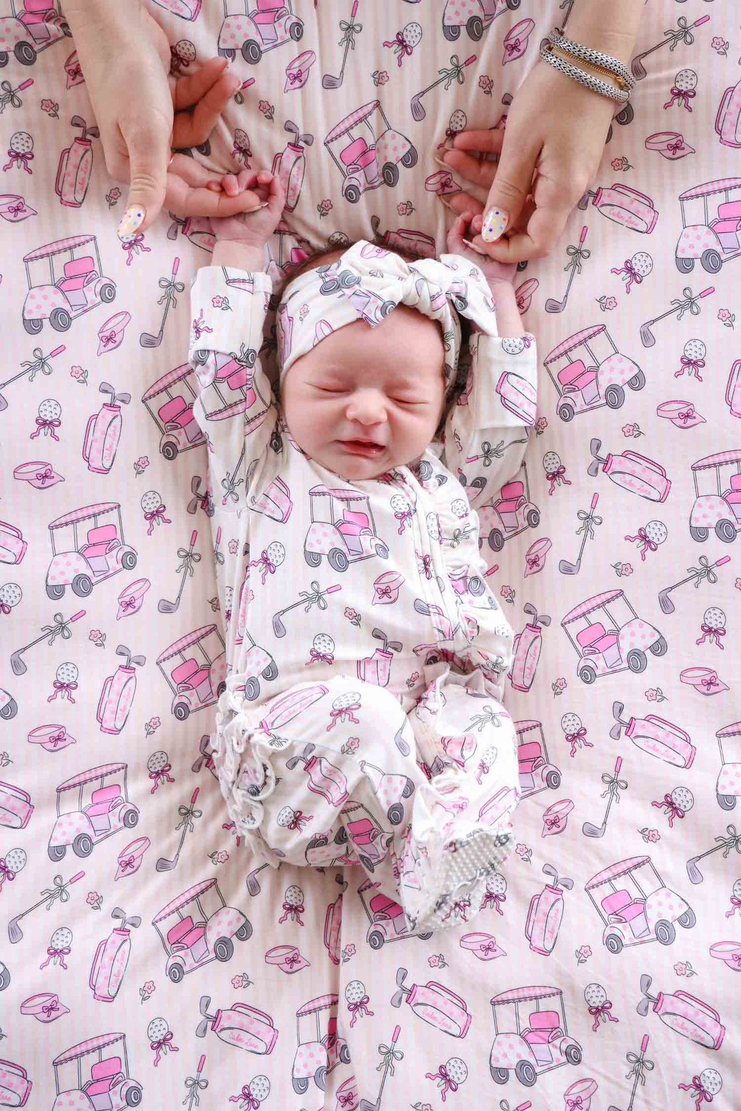 Knit Large Bow Headwrap | Caddie Crew Pink