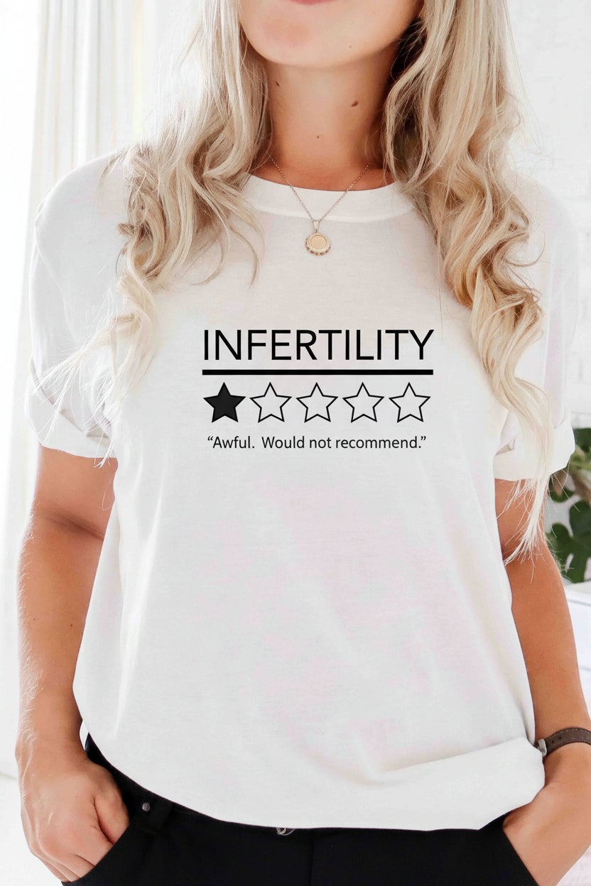 Infertility Adult Graphic Tee | White
