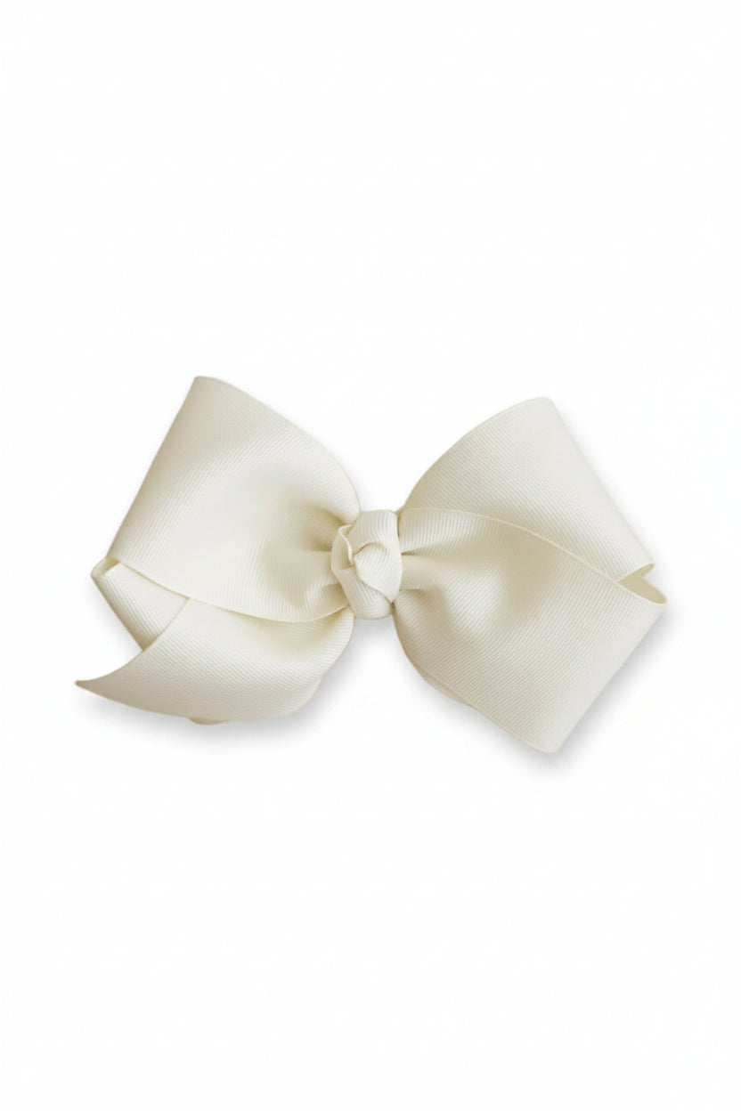 Large Ribbon Bow With Clip | Off White