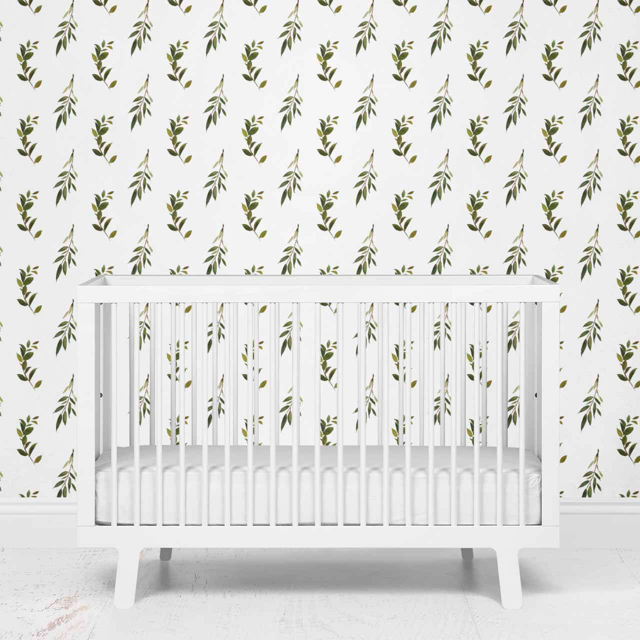 Olive Leaf Farmhouse Removable Wallpaper