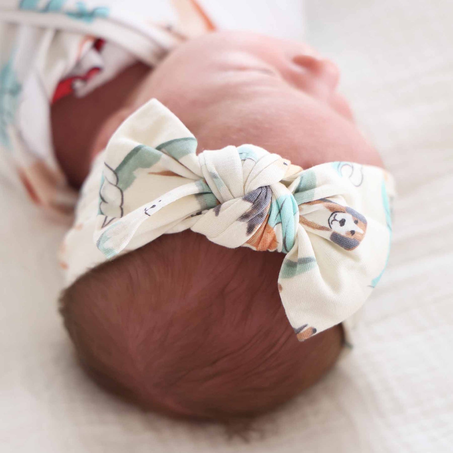 Paddle Pups Knit Large Bow Headwrap