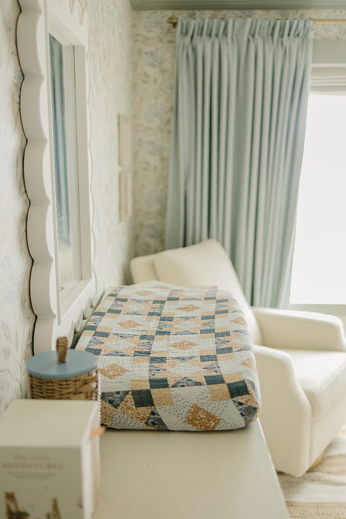 Patchwork Print Muslin Changing Pad Cover