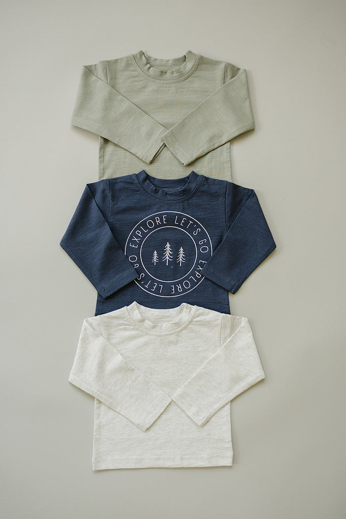Sage Long Sleeve Cotton Tee