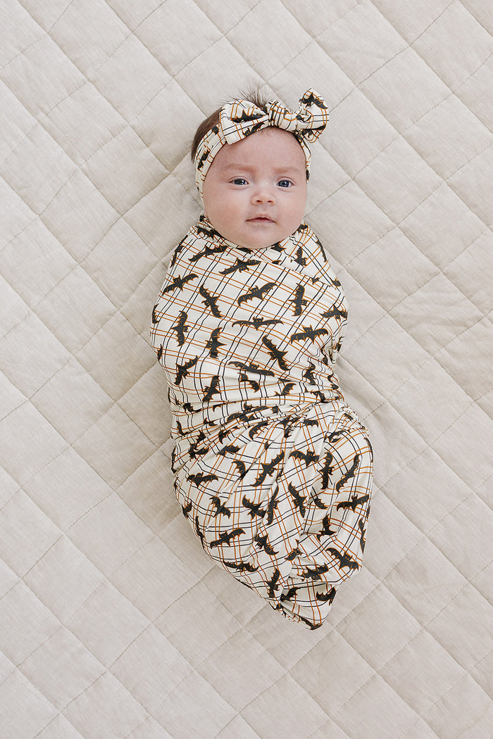Vintage Bats Bamboo Stretch Swaddle