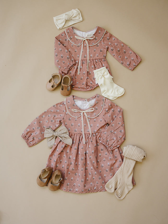 Vintage Pink Floral Dress