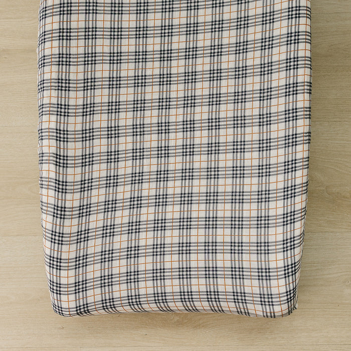Vintage Plaid Muslin Changing Pad Cover