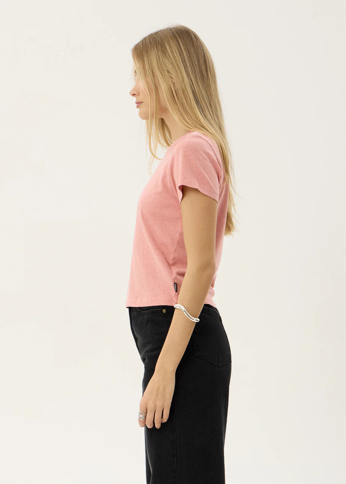 AFENDS Womens Carmen - Baby Tee - Dusty Pink