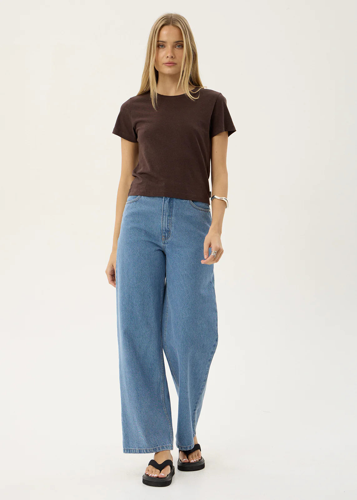 AFENDS Womens Carmen - Baby Tee - Coffee