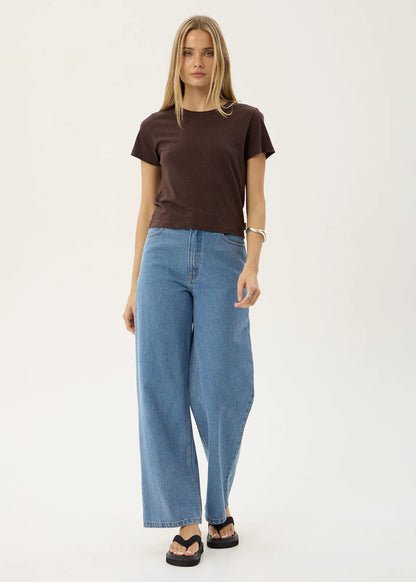 AFENDS Womens Carmen - Baby Tee - Coffee