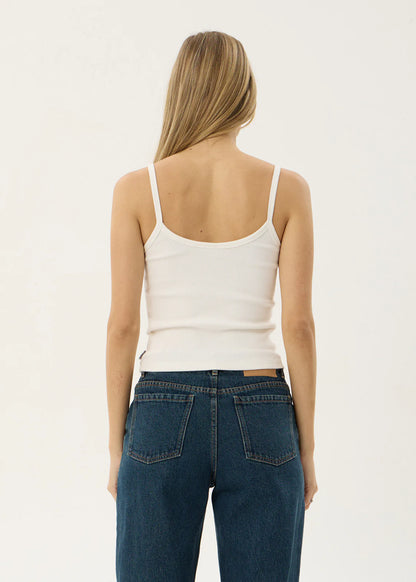 AFENDS Womens Sara - Rib Singlet - White