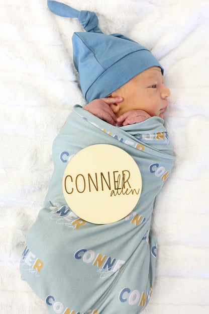 Personalized Baby Name Wood Announcement | Block