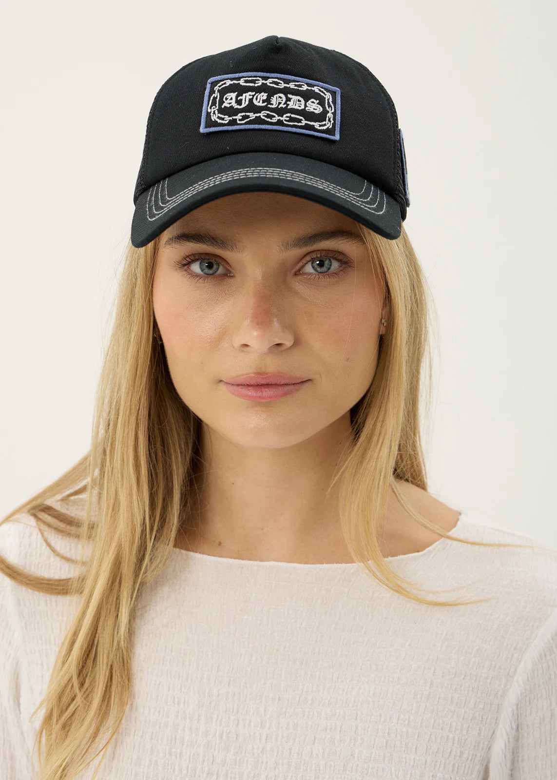 AFENDS Unisex Spiritual - Mesh Trucker Cap - Black