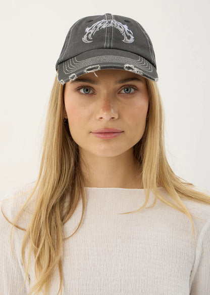 AFENDS Unisex Scorpius - Six Panel Cap - Stone Black