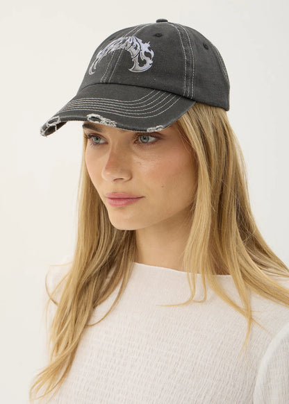 AFENDS Unisex Scorpius - Six Panel Cap - Stone Black