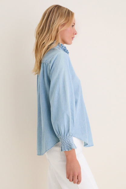 Chambray Teagan Popover Top