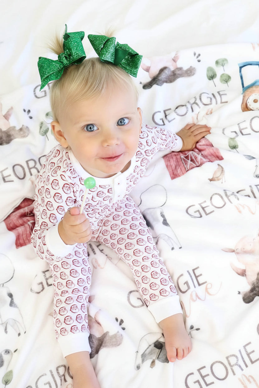 Frankie's Farm Party Personalized Toddler Blanket