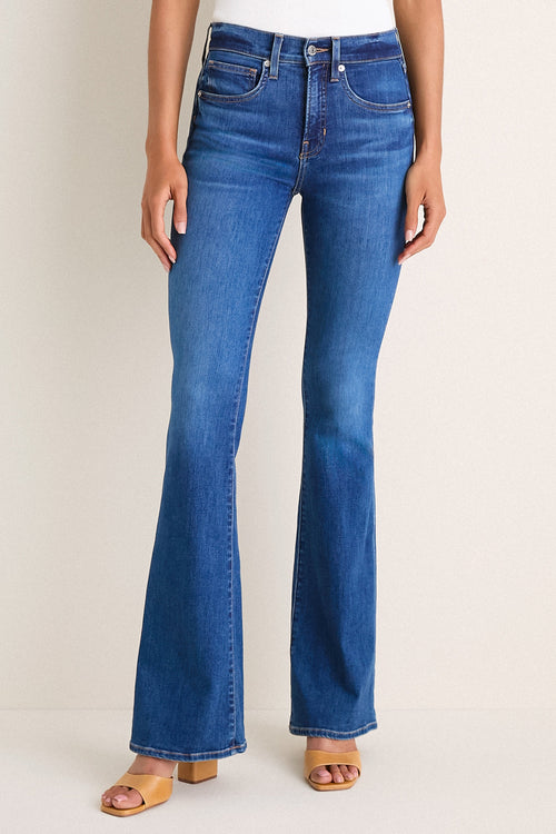 Bright Blue Beverly High Rise Skinny Flare