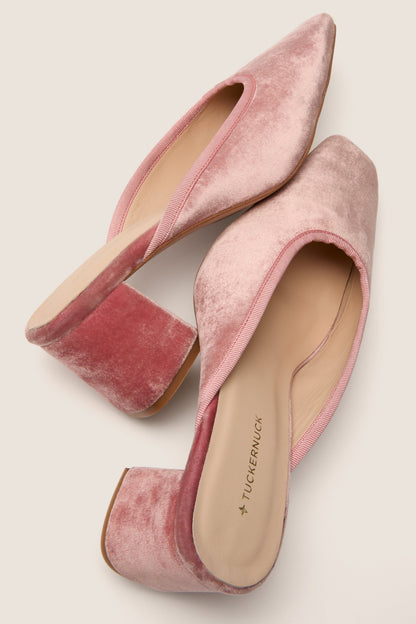 Blush Velvet Tilda Mules