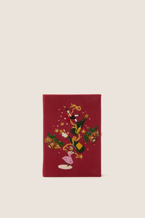 Camelia Holly Jingle and Mingle Book Clutch