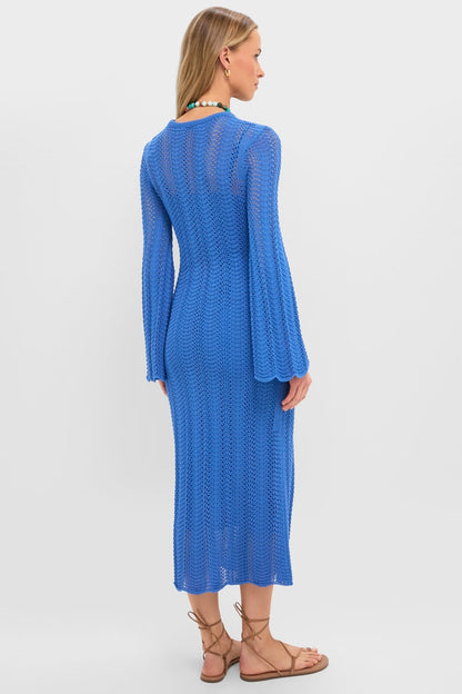 Cerulean Knit Comporta Midi Dress