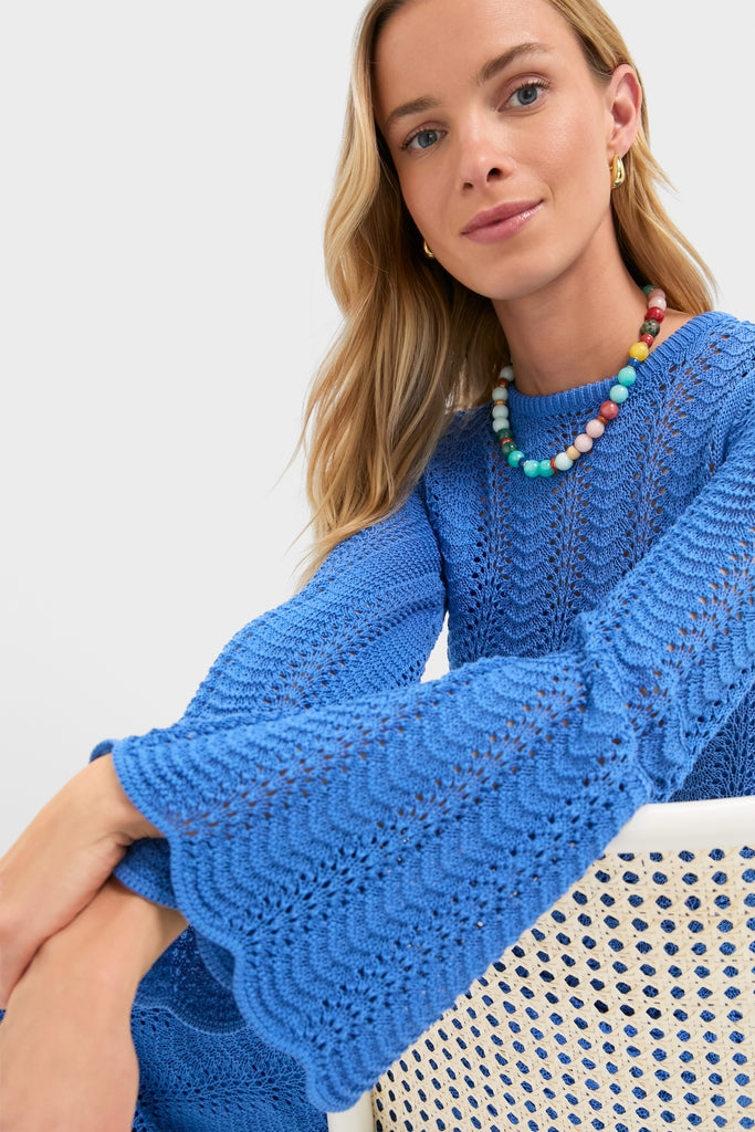 Cerulean Knit Comporta Midi Dress