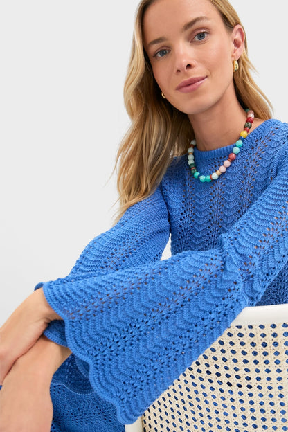 Cerulean Knit Comporta Midi Dress