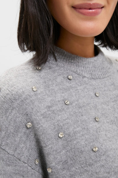 Charcoal Diamonte Aura Sweater