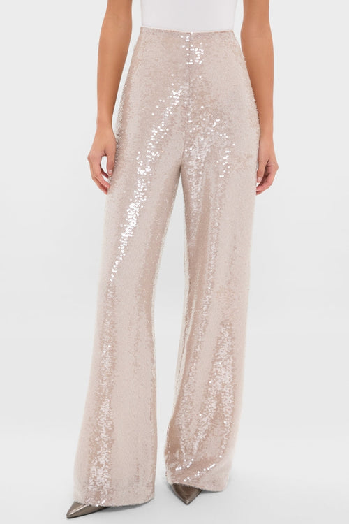 Champagne Sequin Tatum Pants