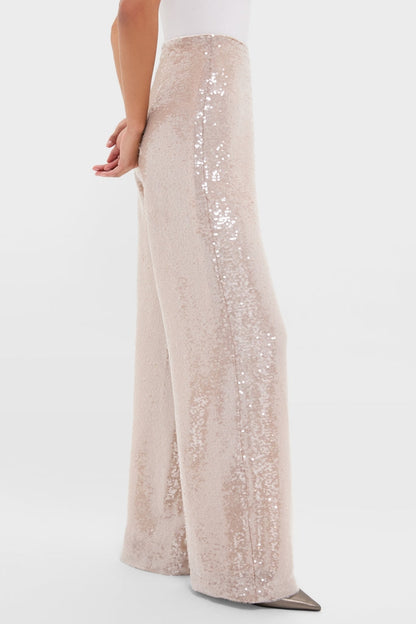 Champagne Sequin Tatum Pants