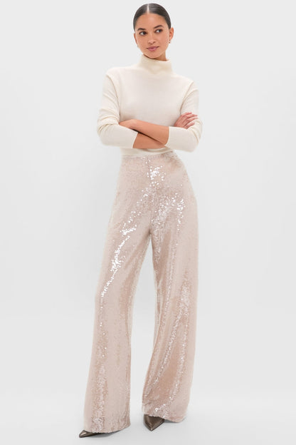 Champagne Sequin Tatum Pants
