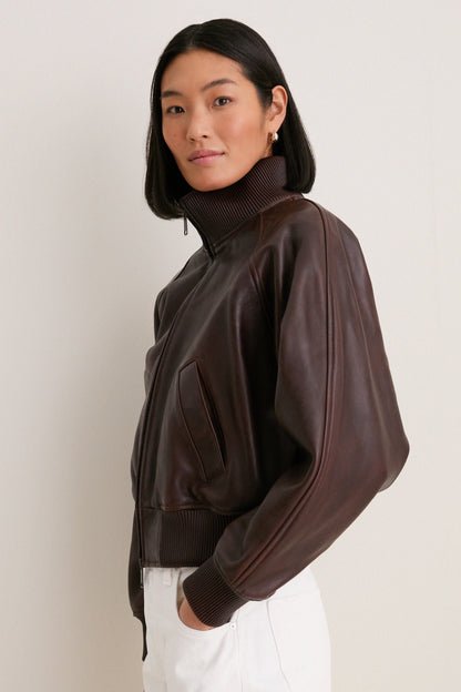 Brown Sheep Skin Leather Jacket
