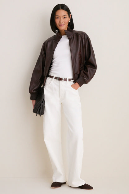 Brown Sheep Skin Leather Jacket