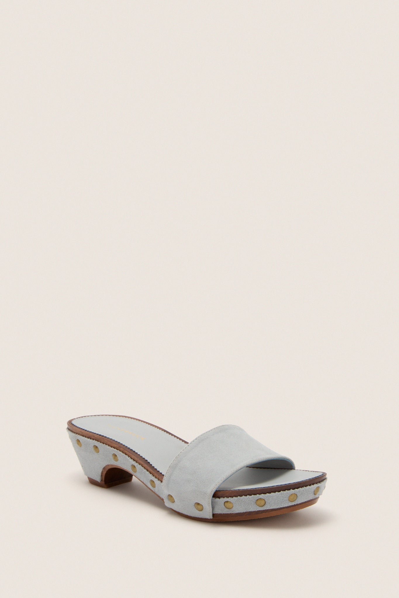 Blue Suede Rosalie Clog Sandals