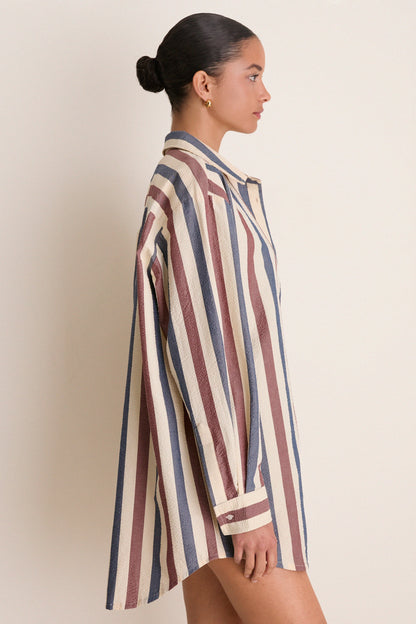 Boardwalk Stripe Seersucker Naples Coverup