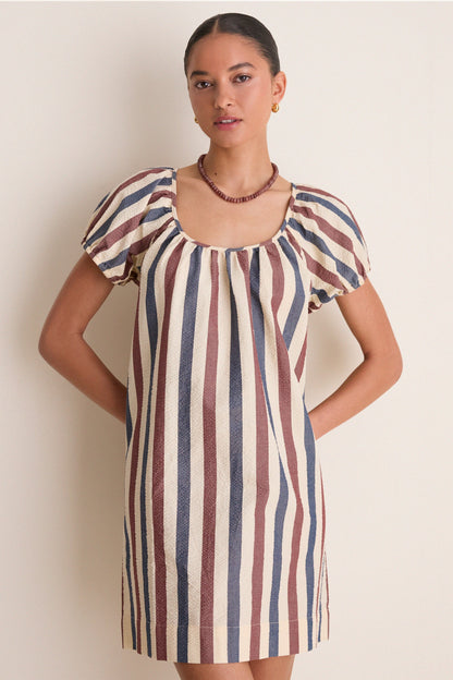 Boardwalk Stripe Seersucker Brittany Coverup